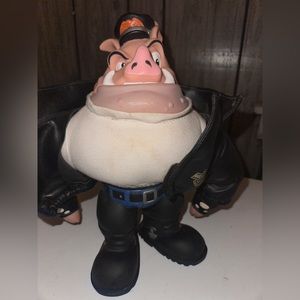 Vintage Harley Davidson Motorcycle Hog Plush & Plastic Figure Applause 1993